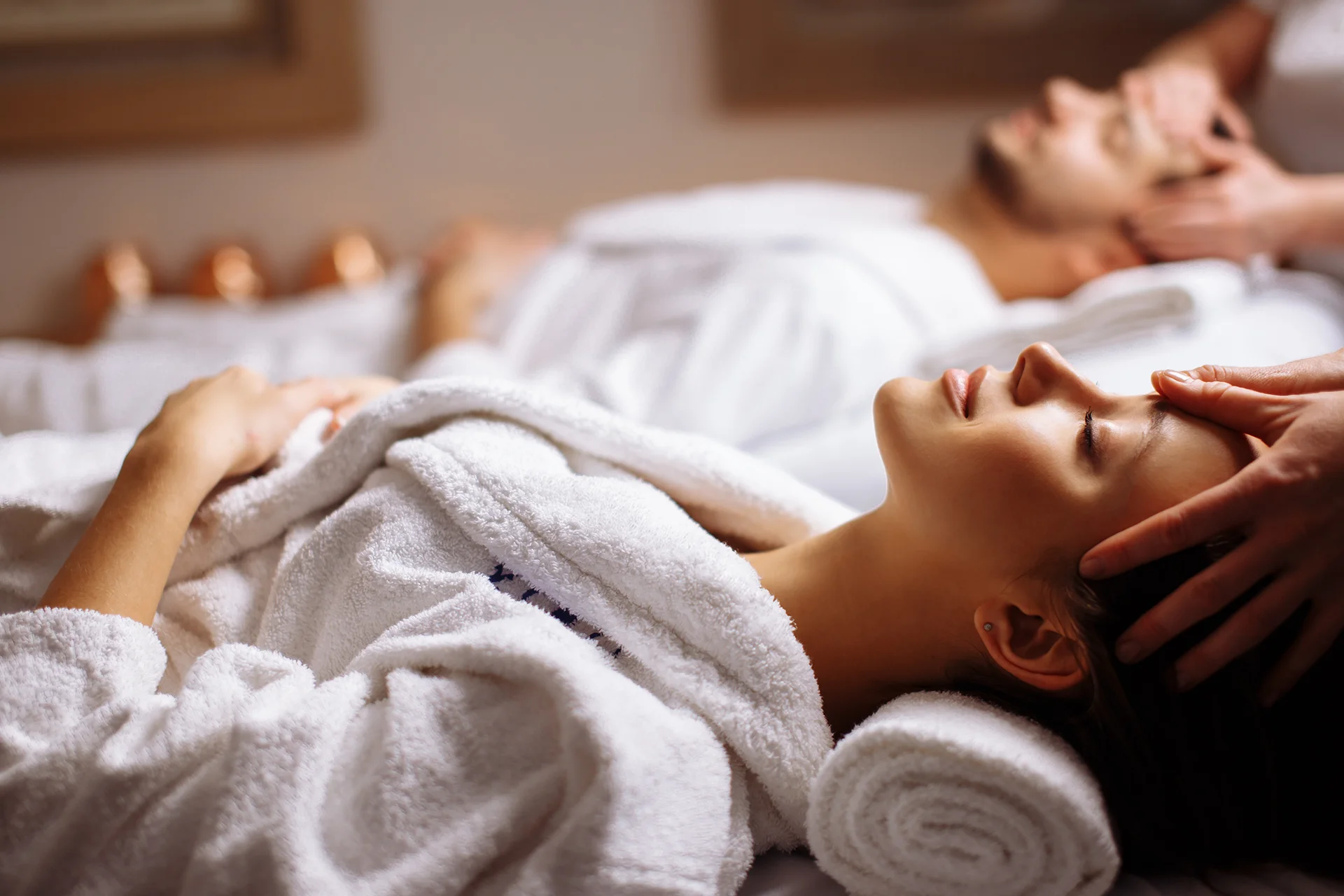 Couples massage suite at New Spa 7 in Franklin Lakes, NJ